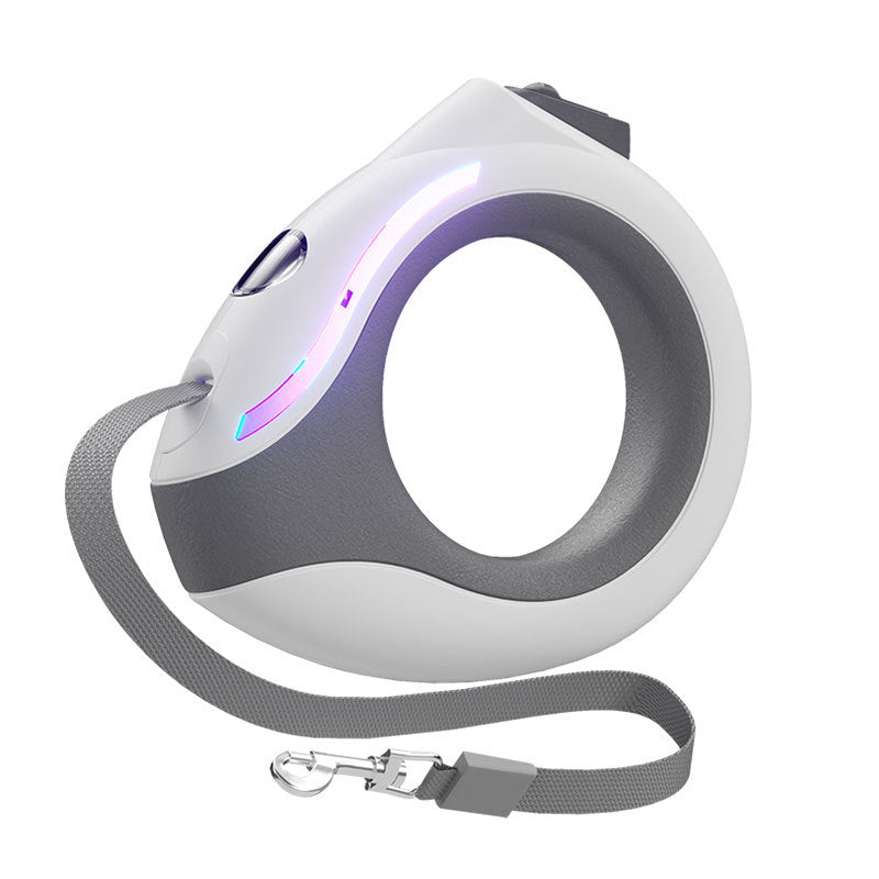 Ring Light Dog Leash Pet Automatic Retractable Tether Glowing Dog Walking Chain Pet Supplies