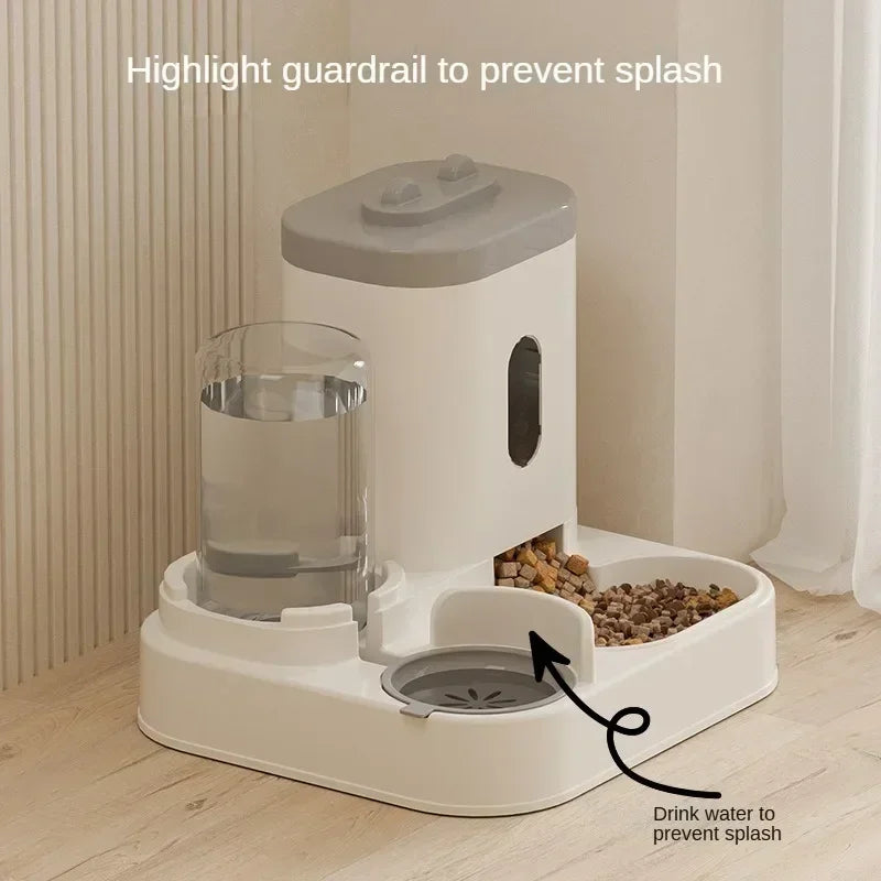 Automatic Feeder Cat Food Bowl With Water Fountain Large Capacity Pet Dog Food Storage Dispenser Container Puppy Accessories
